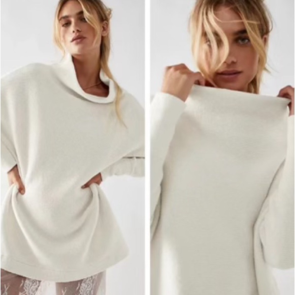 New Free People Ottoman Tunic Sweater Ivory XS